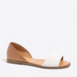 Jcrew peep toe flats size 7.5